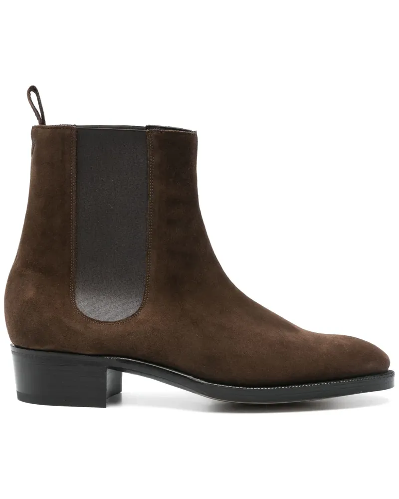 John Lobb Chelsea-Boots aus Wildleder - Braun Braun