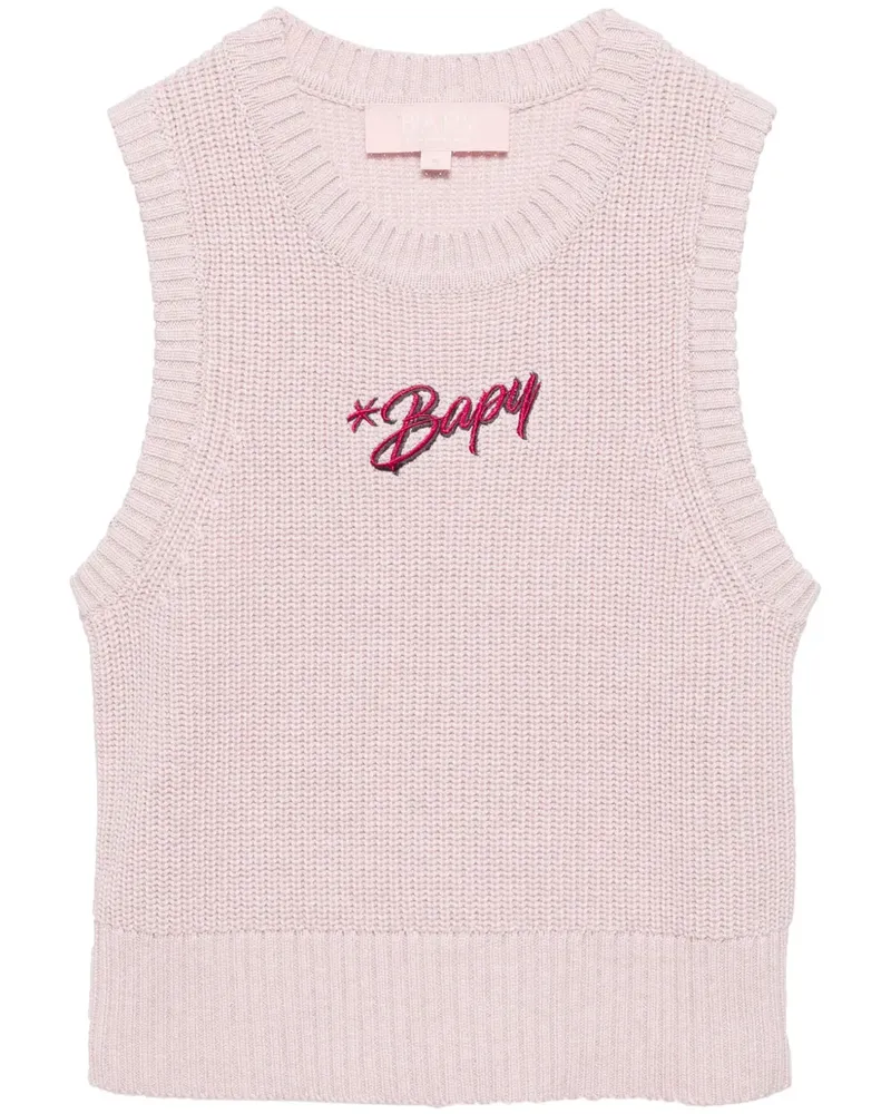 BAPE Strickoberteil mit Logo-Stickerei - Rosa Rosa