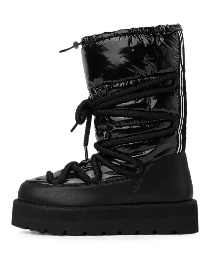 Karl Lagerfeld Wattierte Skylar High-Leg-Skistiefel - Schwarz Schwarz