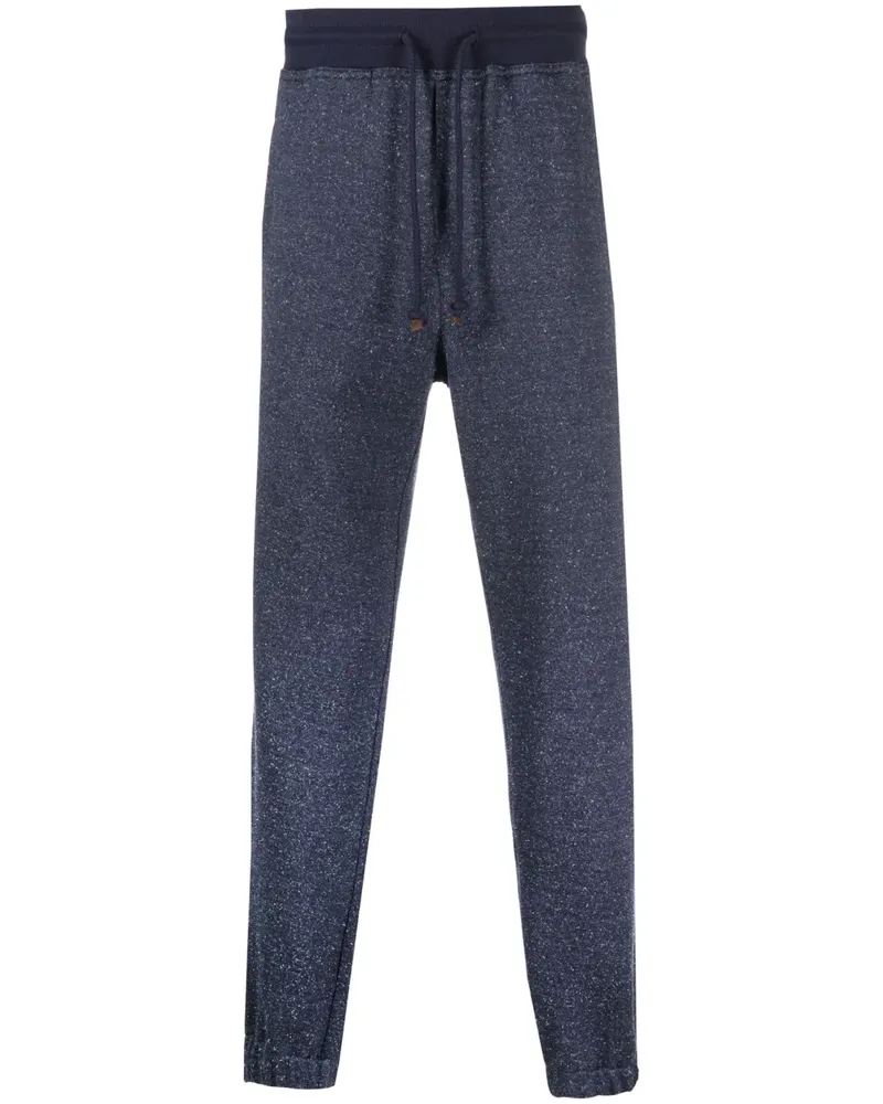 Brunello Cucinelli Jogginghose mit Logo-Print - Blau Blau