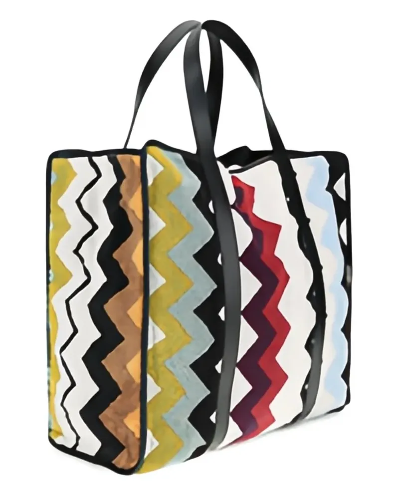 Missoni Tote Bag mit Zickzackmuster - Schwarz Schwarz