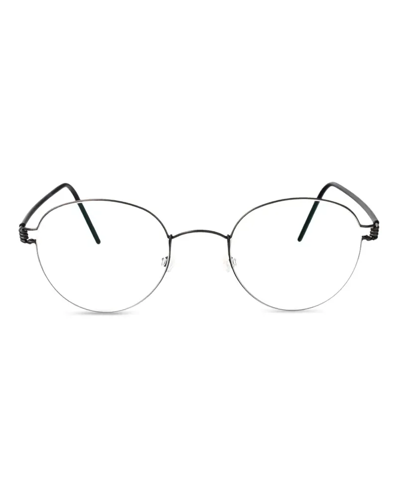 Lindberg Brille mit rundem Gestell - Schwarz Schwarz