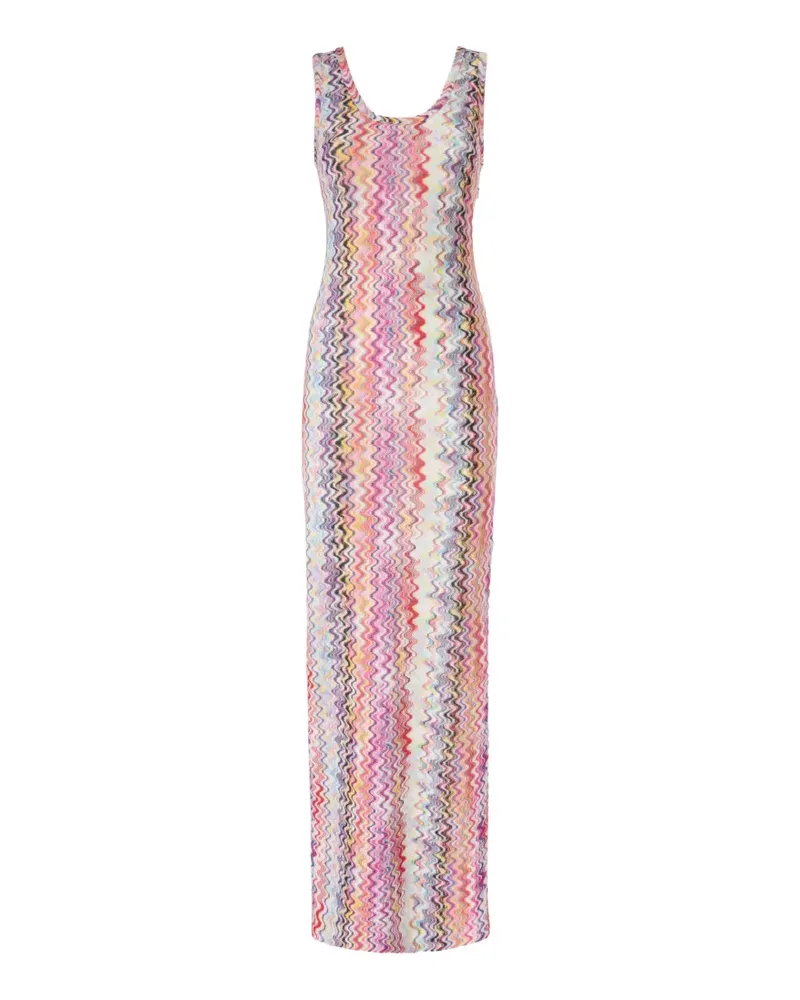Missoni zigzag-knit scoop-neck dress - Mehrfarbig Mehrfarbig