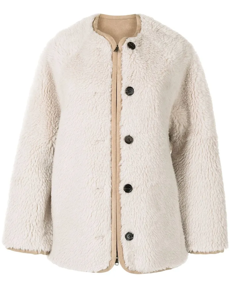 GOEN.J Gefütterte Faux-Shearling-Jacke - Nude Nude