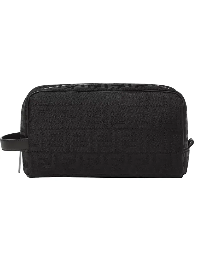 Fendi FF logo-jacquard clutch bag - Schwarz Schwarz