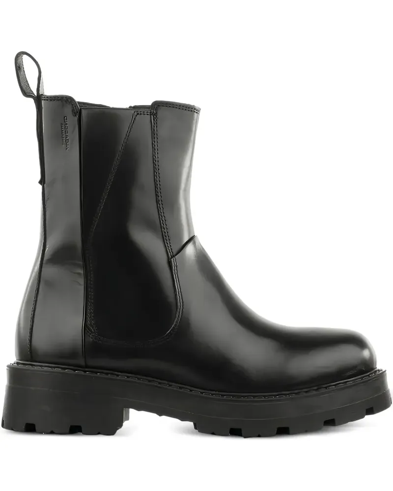 Vagabond Cosmo 2.0 Plateau-Stiefel mit Reißverschlussdetail - Schwarz Schwarz