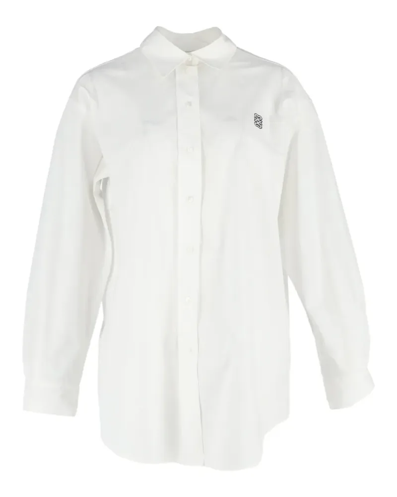 Sandro logo-embroidered shirt - Weiß Weiß