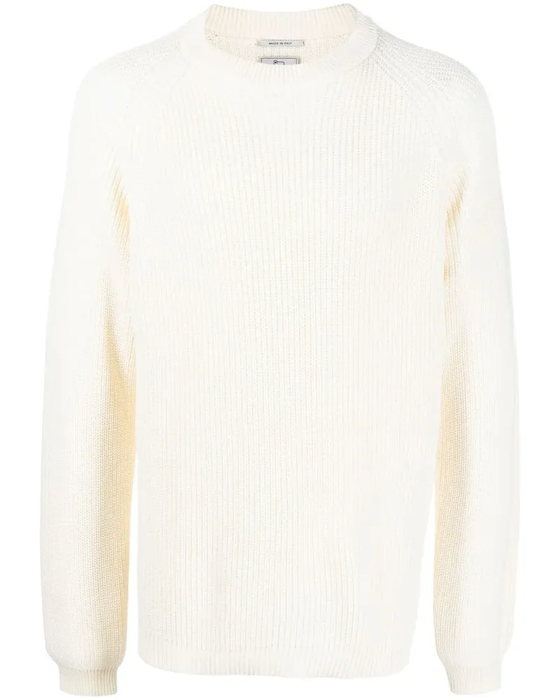 Woolrich Gerippter Strickpullover - Weiß Weiß