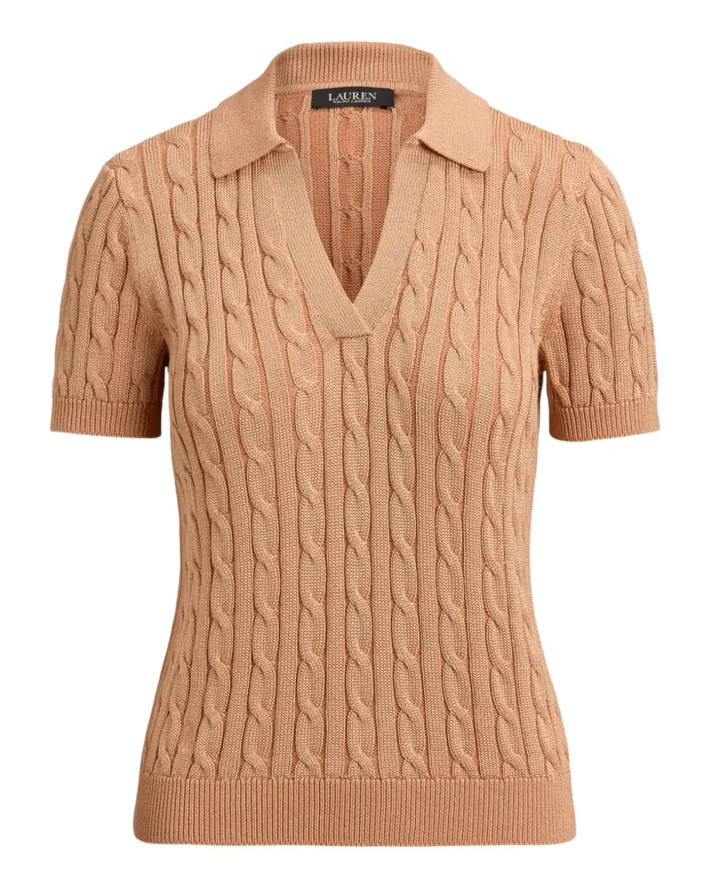 Ralph Lauren Pullover mit Zopfmuster - Nude Nude