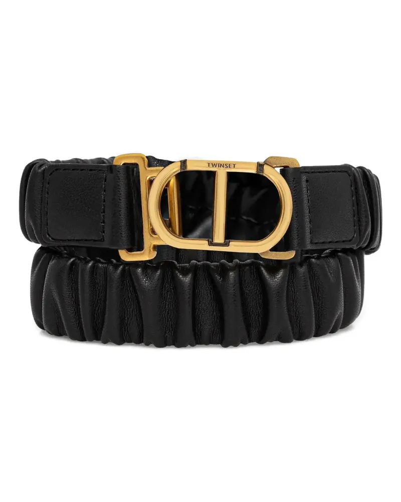 Twin-Set gathered buckle belt - Schwarz Schwarz