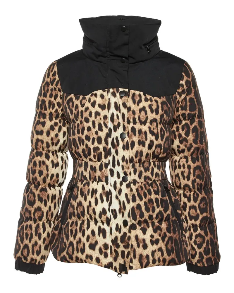 Moschino leopard-print down jacket - Nude Nude