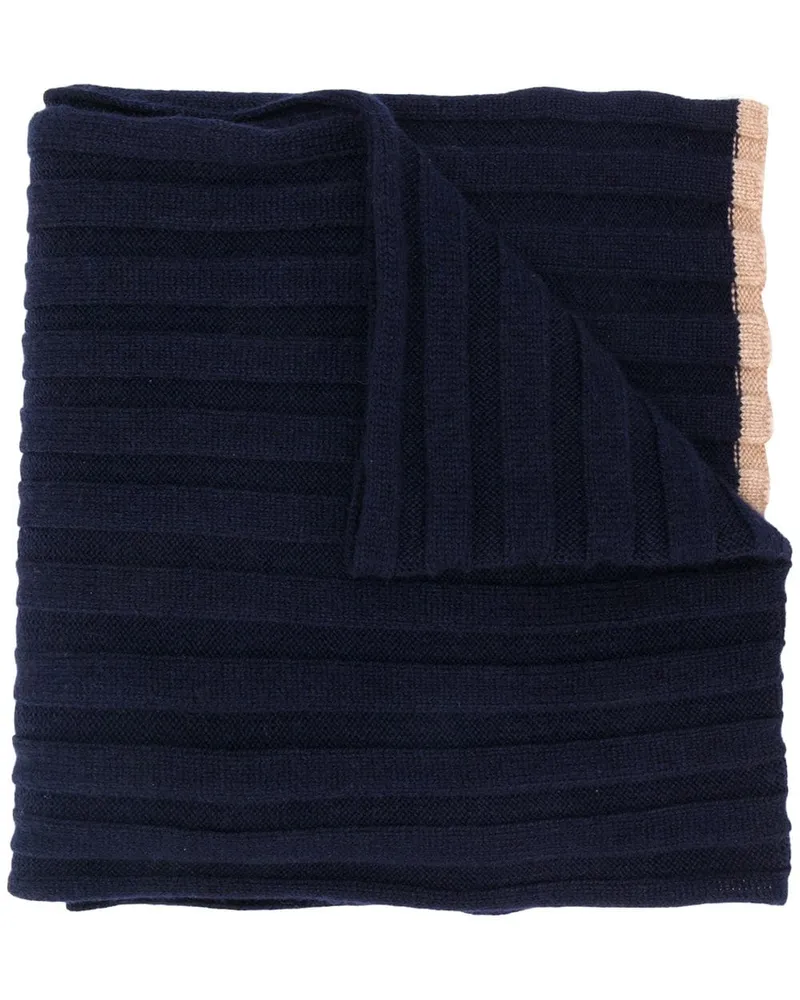 Brunello Cucinelli Gerippter Schal - Blau Blau