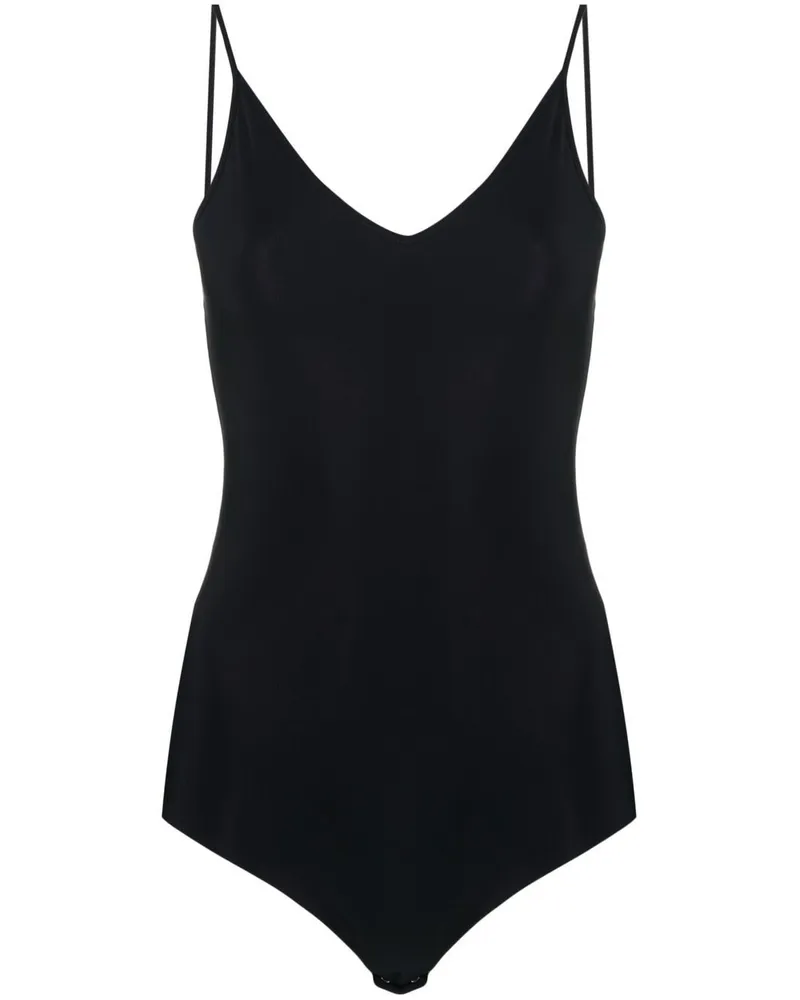 Jil Sander Body mit V-Ausschnitt - Schwarz Schwarz