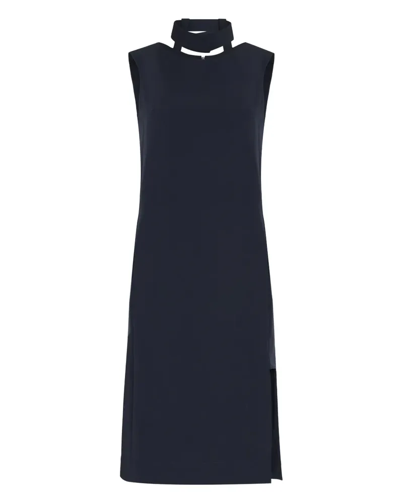 Gloria Coelho Neckholder-Kleid mit seitlichem Schlitz - Blau Blau