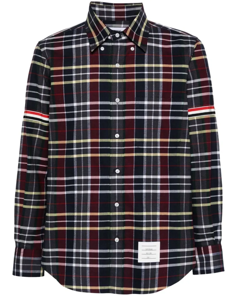 Thom Browne Flanellhemd mit Schottenkaro - Blau Blau