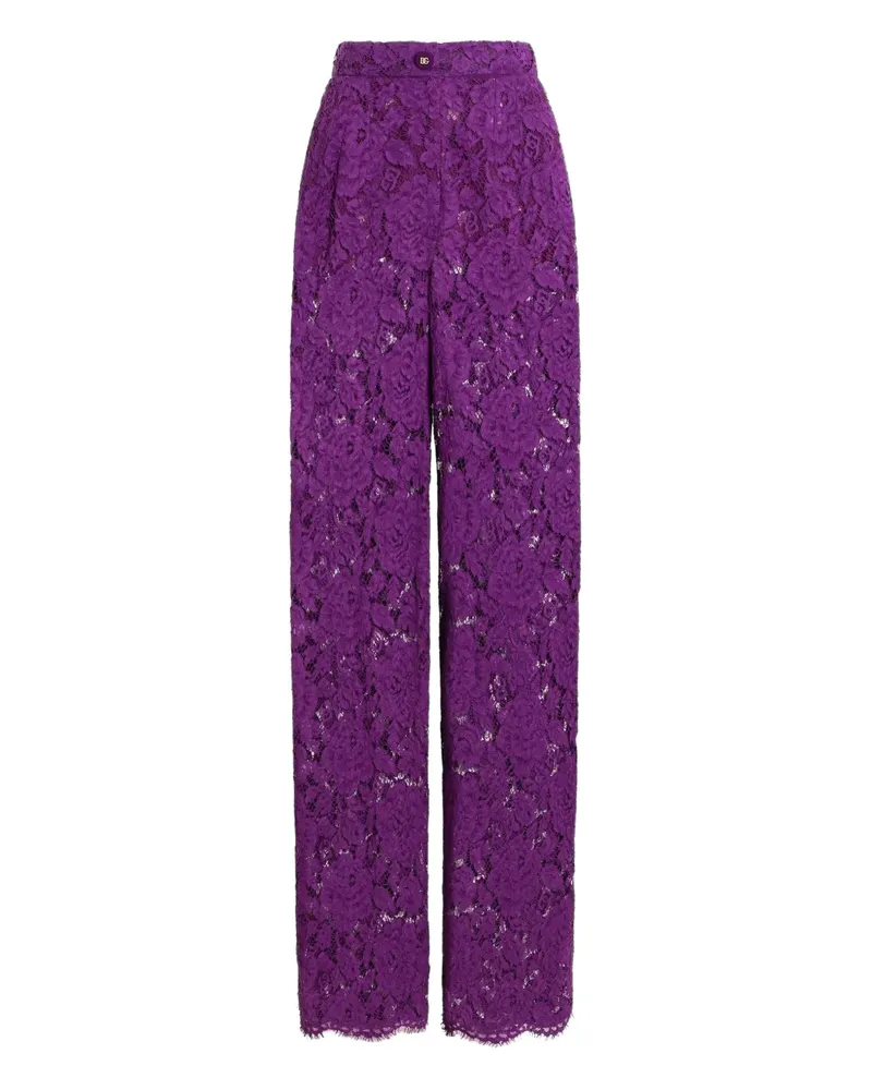 Dolce & Gabbana Hose mit Spitzendetail - Violett Violett