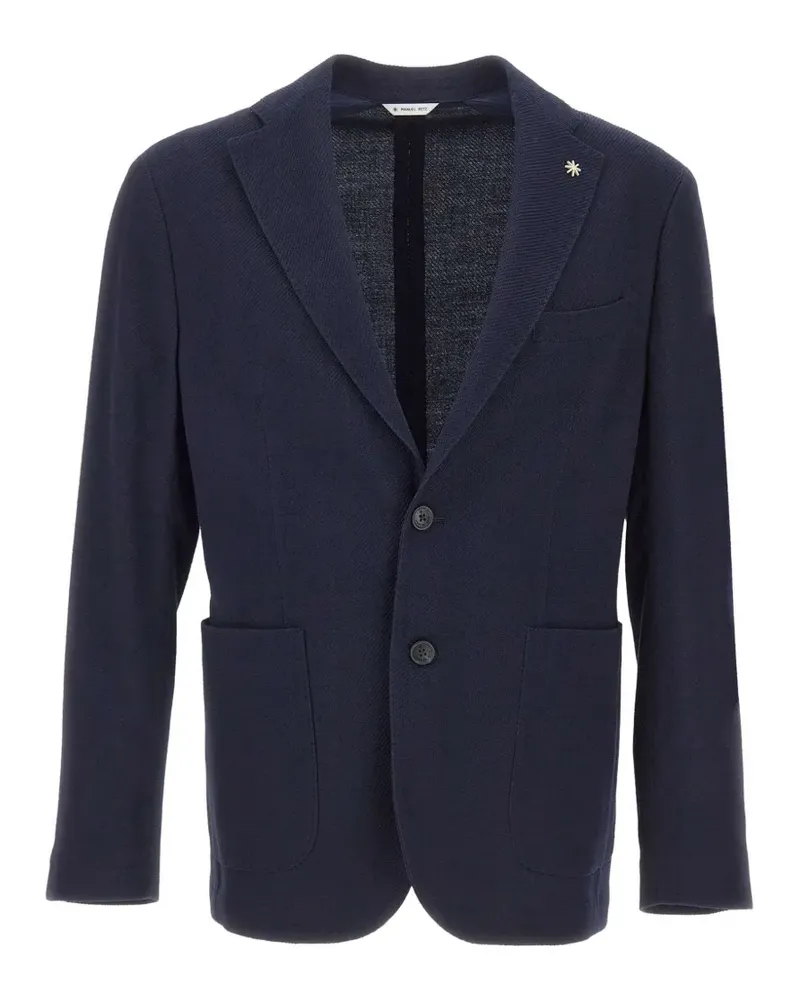 Manuel Ritz lapel-pin blazer - Blau Blau