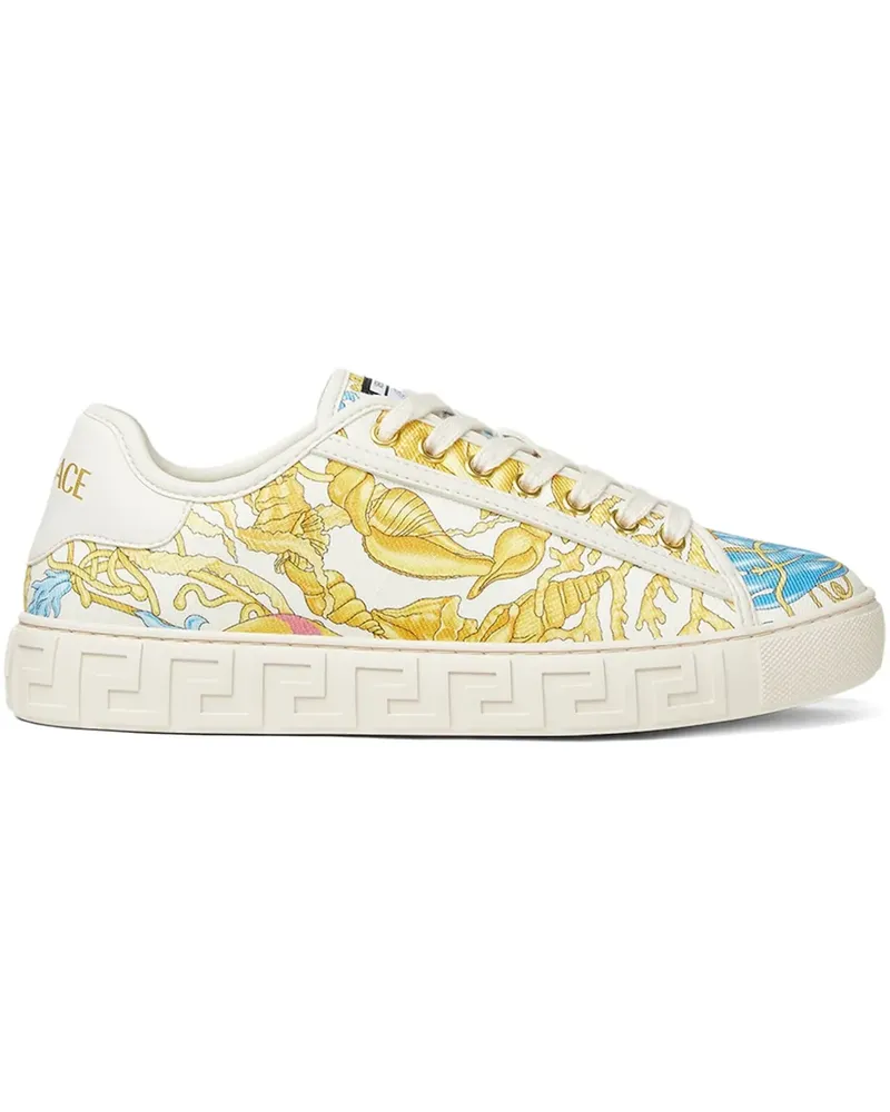 Versace Underwater Barocco Greca Sneakers - Weiß Weiß