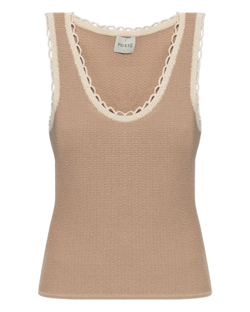 Posse Willow Oberteil mit Häkelbesatz - Nude Nude