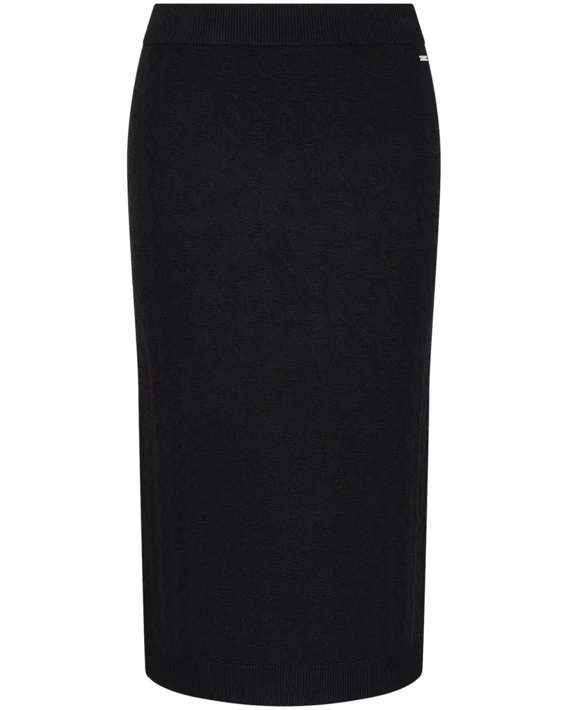 Armani Exchange Jacquard-Rock mit Logo - Schwarz Schwarz