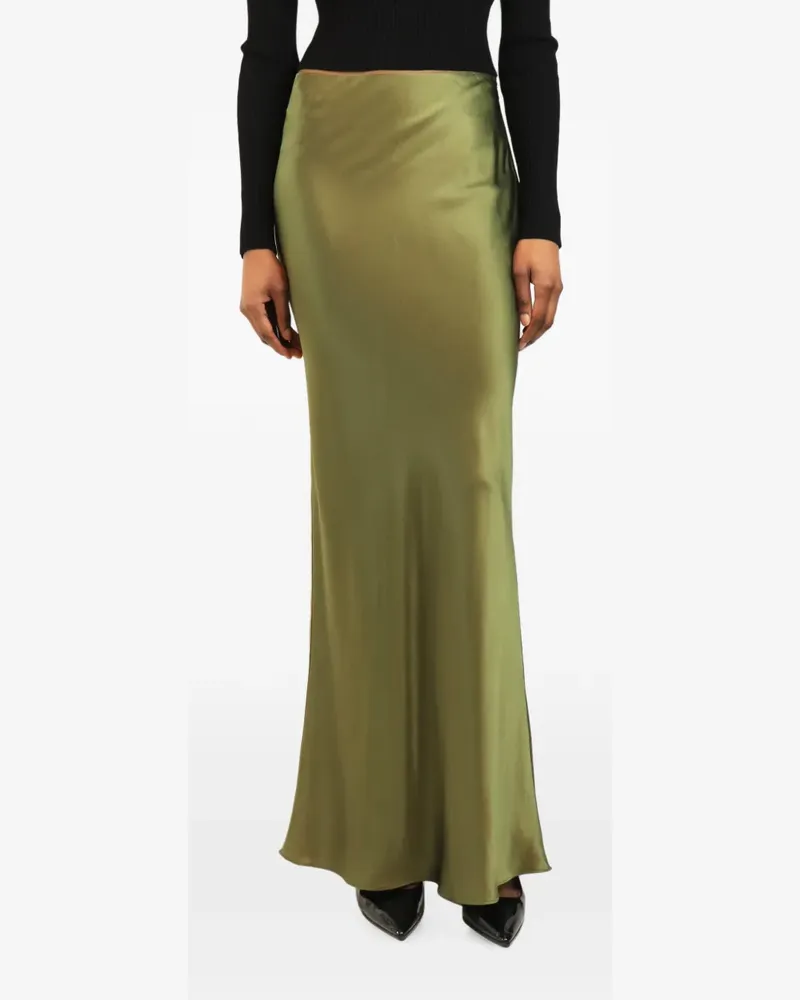 Cult Gaia maxi satin-finish skirt - Grün Grün