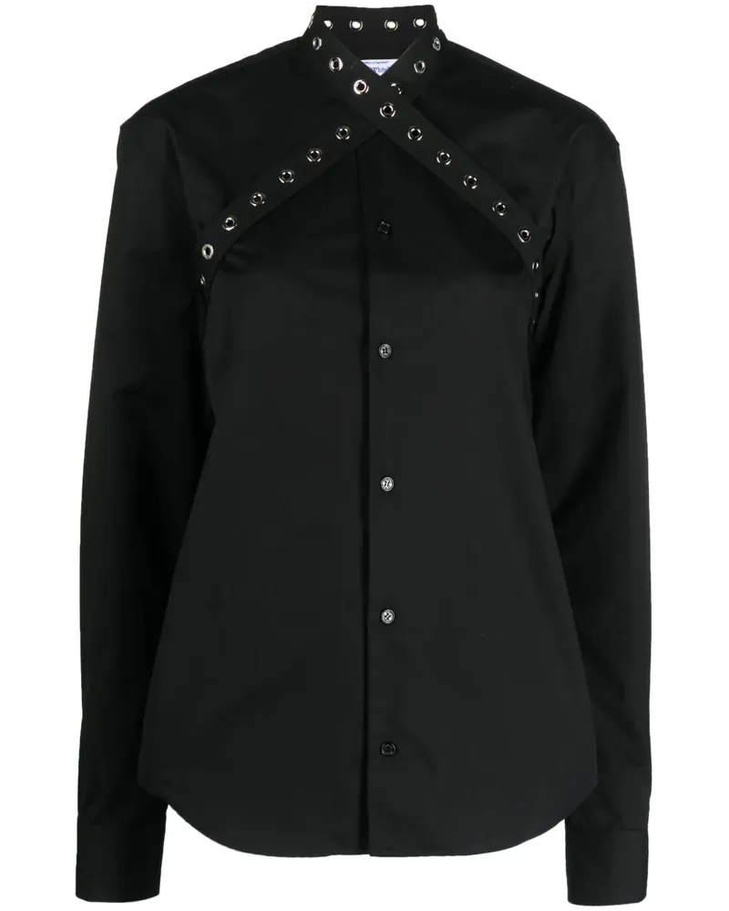 OFF-WHITE Hemd mit Ösenriemen - Schwarz Schwarz