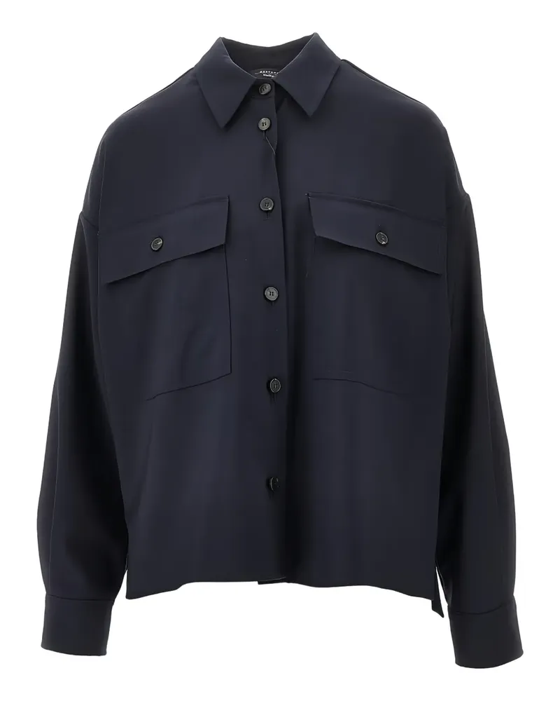 Max Mara pocket overshirt - Blau Blau