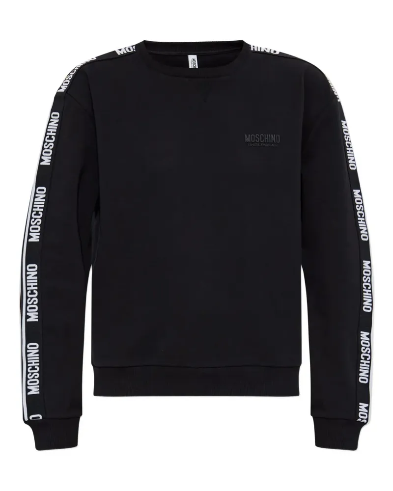 Moschino Sweatshirt mit Logo-Streifen - Schwarz Schwarz