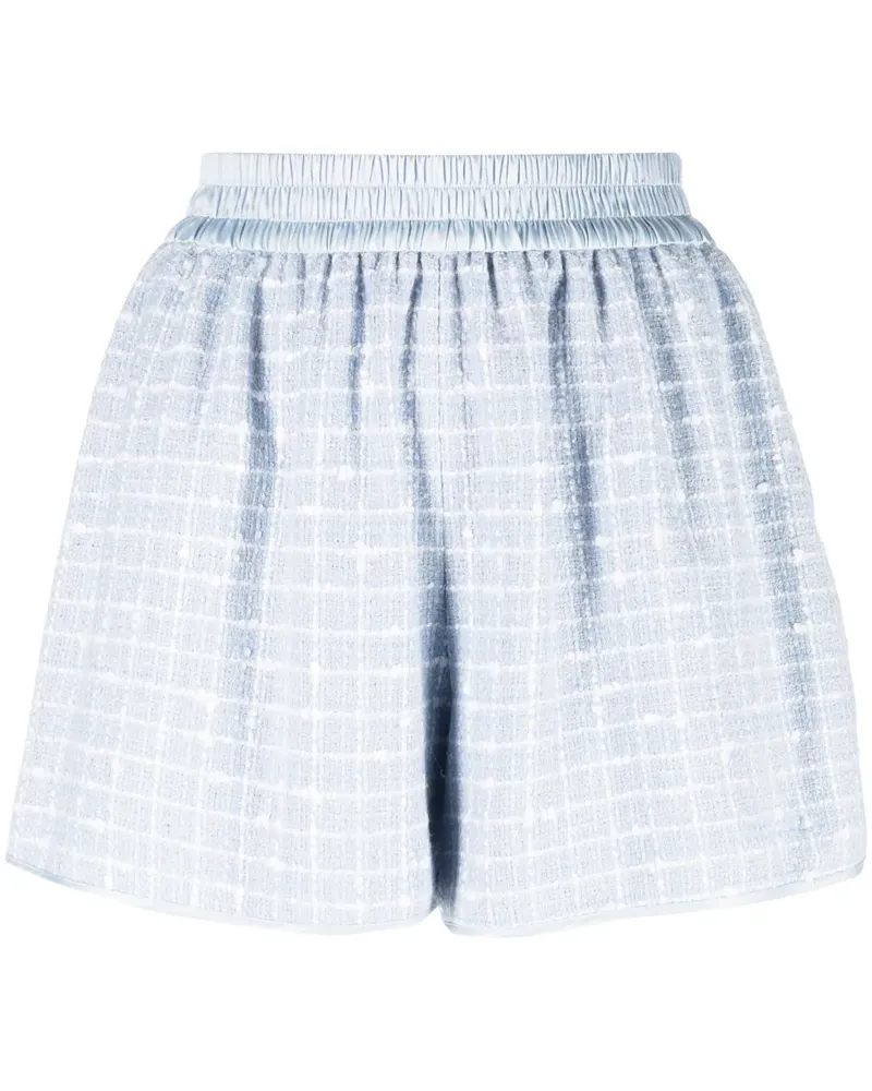 Emporio Armani Bouclé-Shorts mit Raffung - Blau Blau