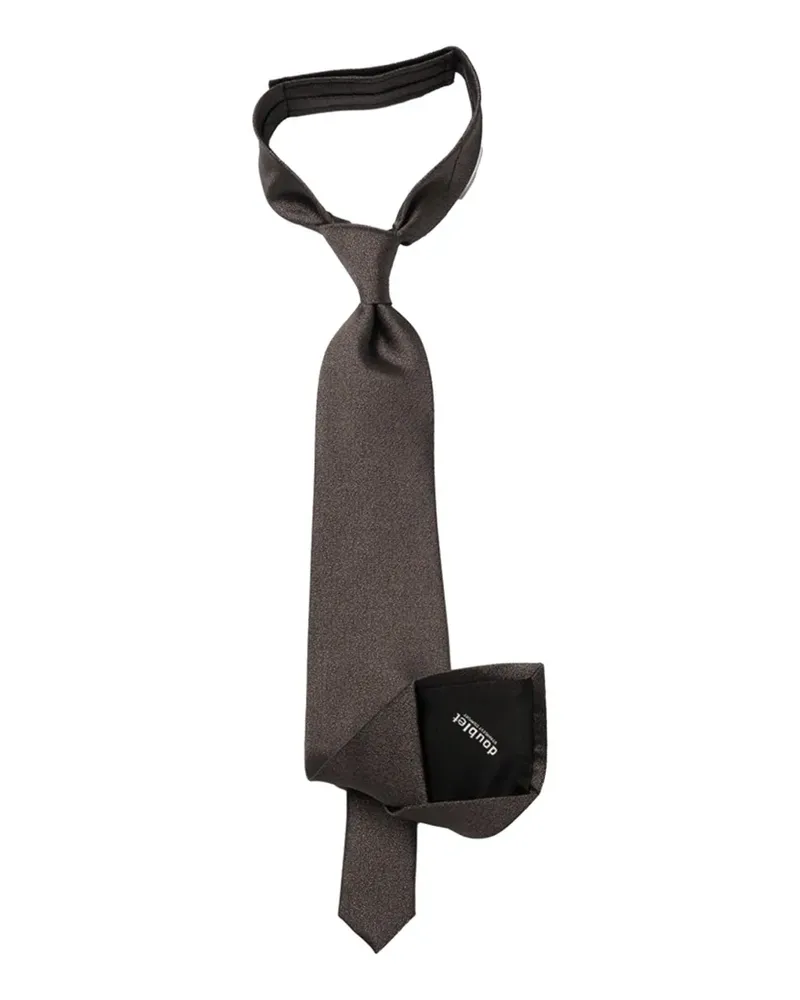 Doublet Shape Memory silk-twill tie - Grau Grau