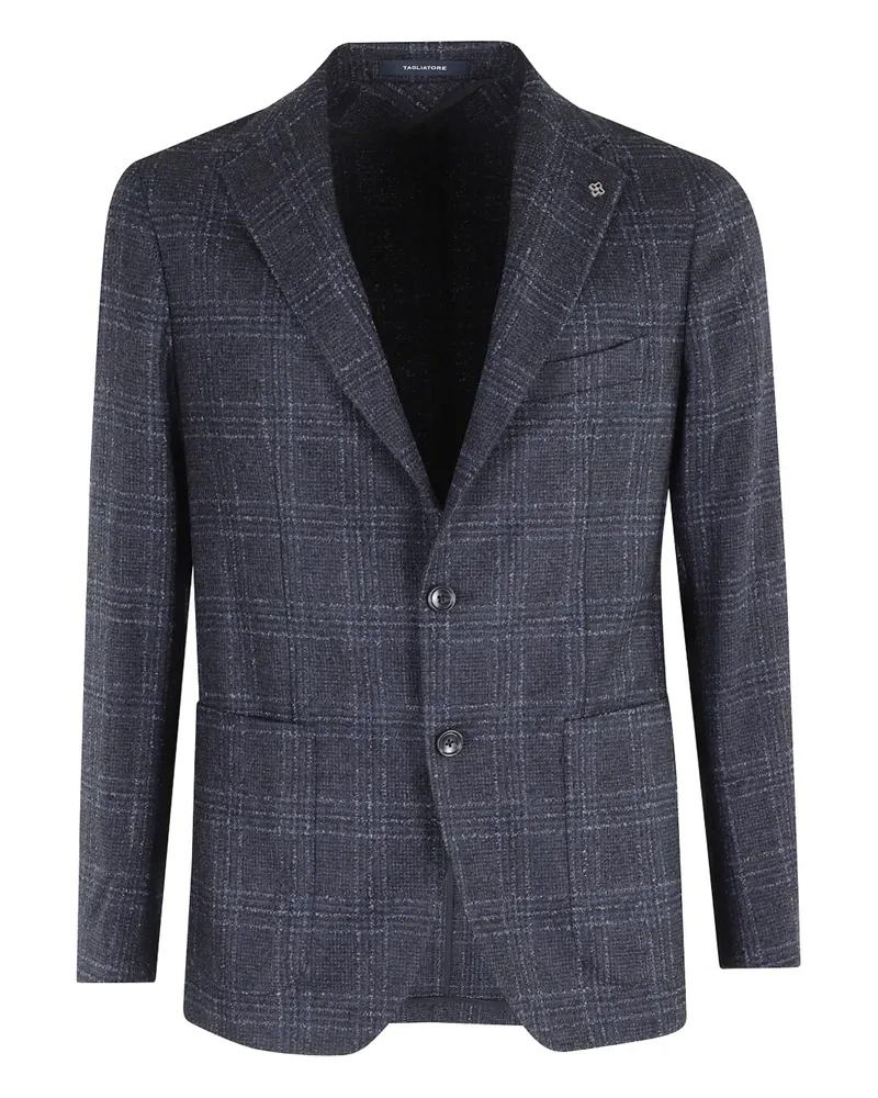 Tagliatore Karierte Jacke - Blau Blau