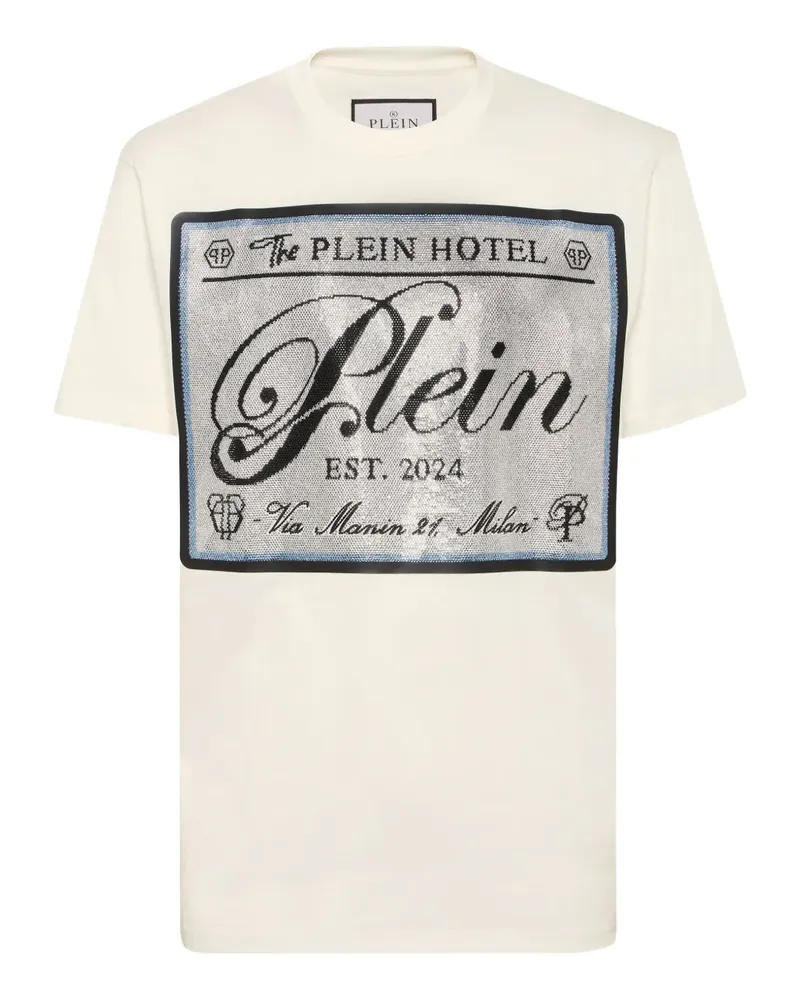 Philipp Plein T-Shirt mit Logo-Verzierung - Weiß Weiß