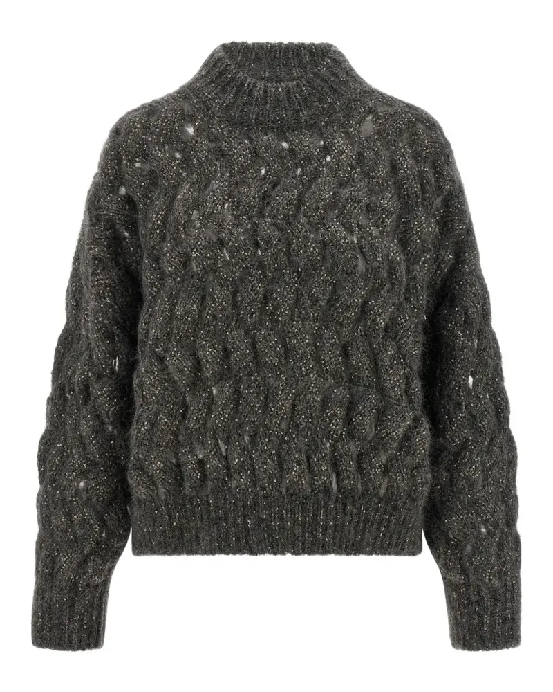 Brunello Cucinelli Dazzling Waves Pullover - Grau Grau