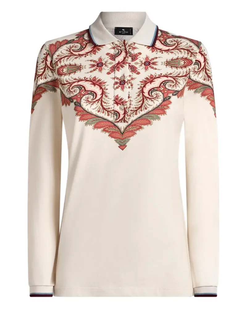 Etro Poloshirt mit Paisley-Print - Weiß Weiß