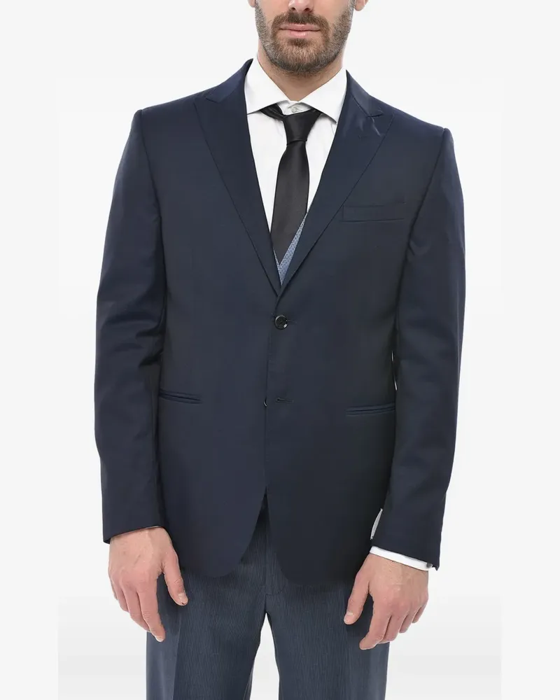 Corneliani single-breasted pinstriped suit - Blau Blau