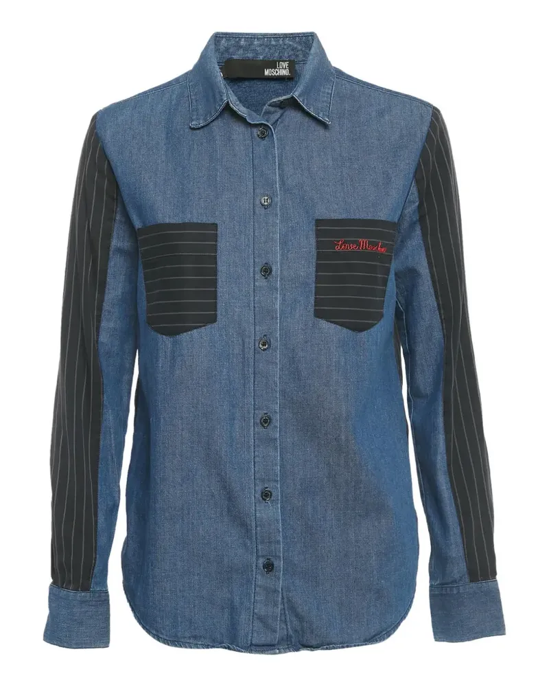 Moschino striped button shirt - Blau Blau