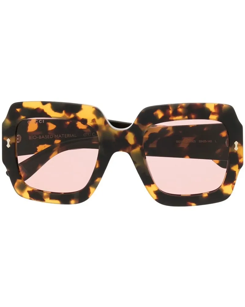 Gucci Oversized-Brille in Schildpattoptik - Braun Braun
