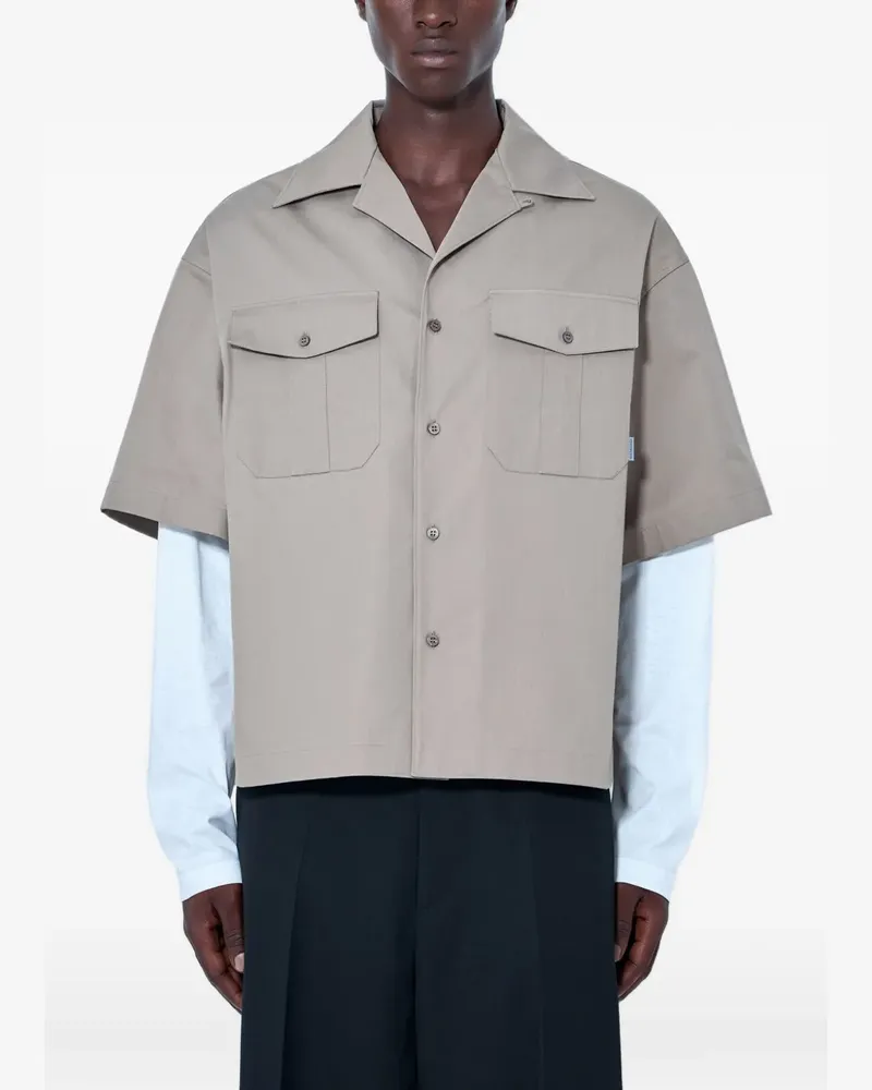 Balenciaga flap-pocket short-sleeve shirt - Nude Nude