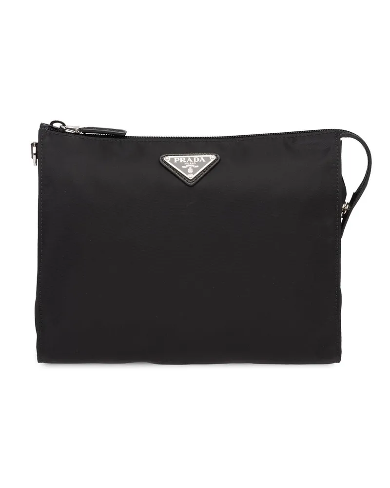 Prada Clutch mit Saffiano-Leder - Schwarz Schwarz