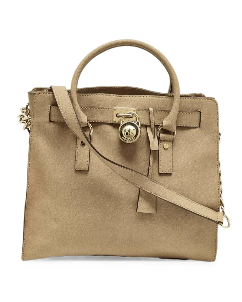 Michael Kors Hamilton North South leather tote bag - Nude Nude