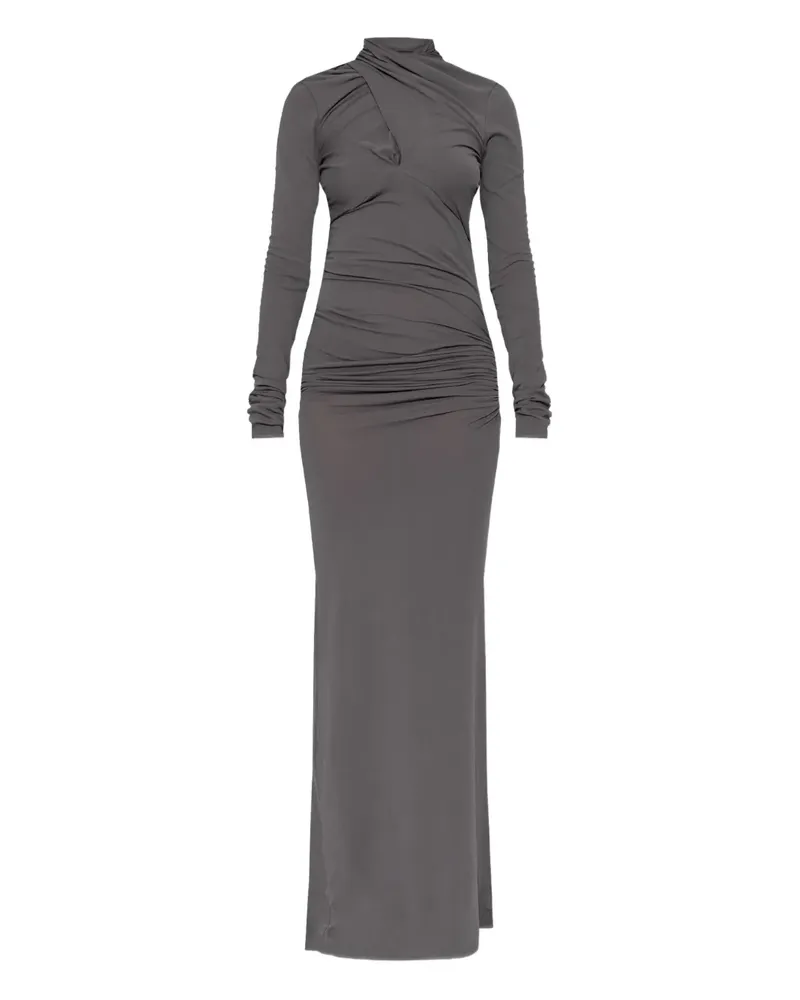 Entire Studios draped long-sleeve maxi dress - Grau Grau