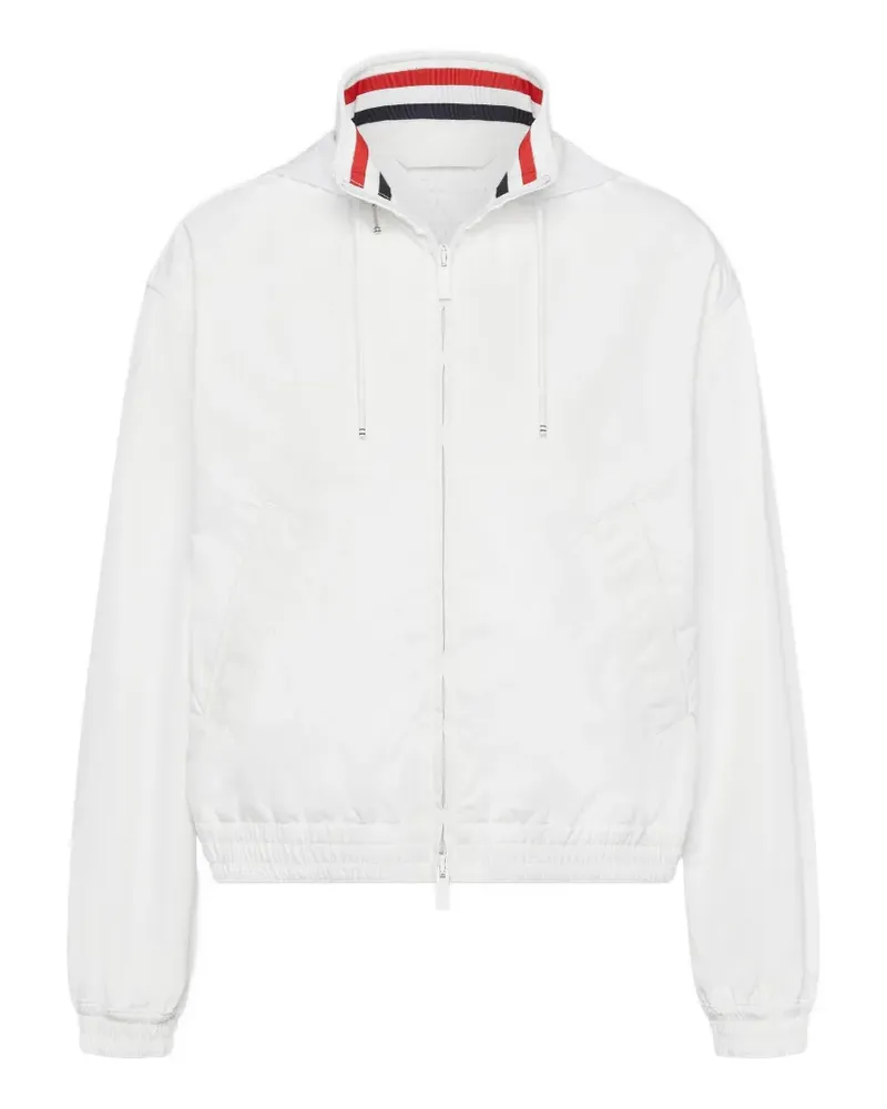 Thom Browne Kapuzenjacke mit Streifen - Weiß Weiß