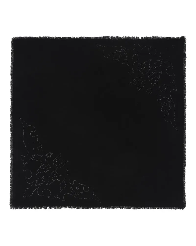 Zadig & Voltaire Stevie Strass Schal mit Fransen - Schwarz Schwarz