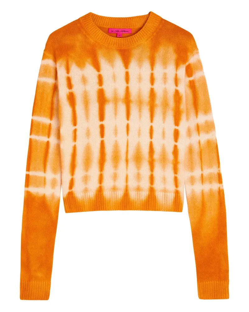 The Elder Statesman tie-dye crew-neck sweater - Orange Orange