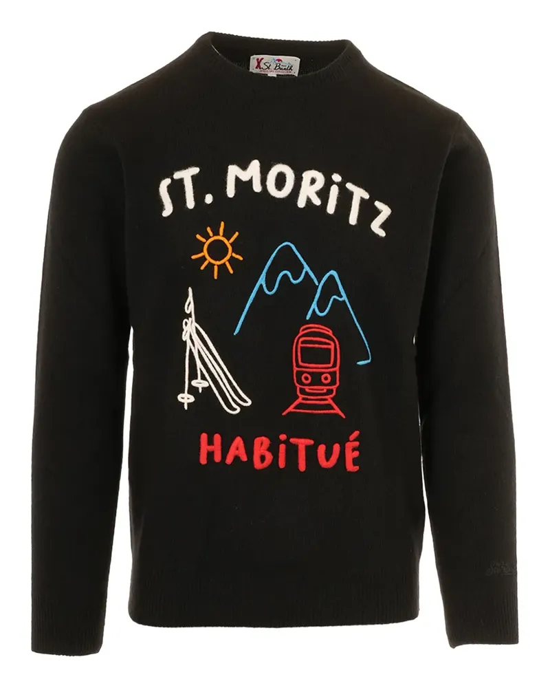 MC2 Saint Barth Bestickter Pullover - Schwarz Schwarz