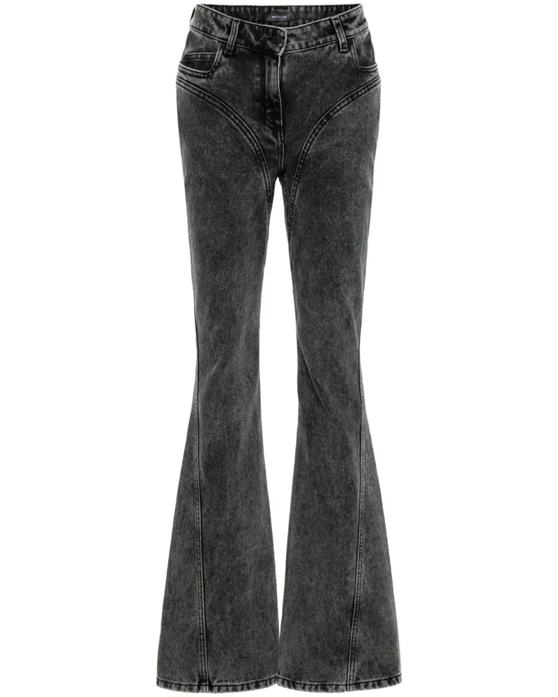 Thierry Mugler Ausgestellte Jeans - Schwarz Schwarz