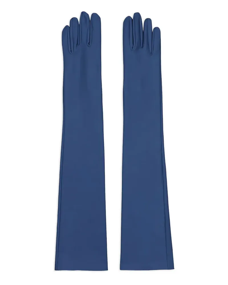 FRANKIE Shop Veneto Lederhandschuhe - Blau Blau