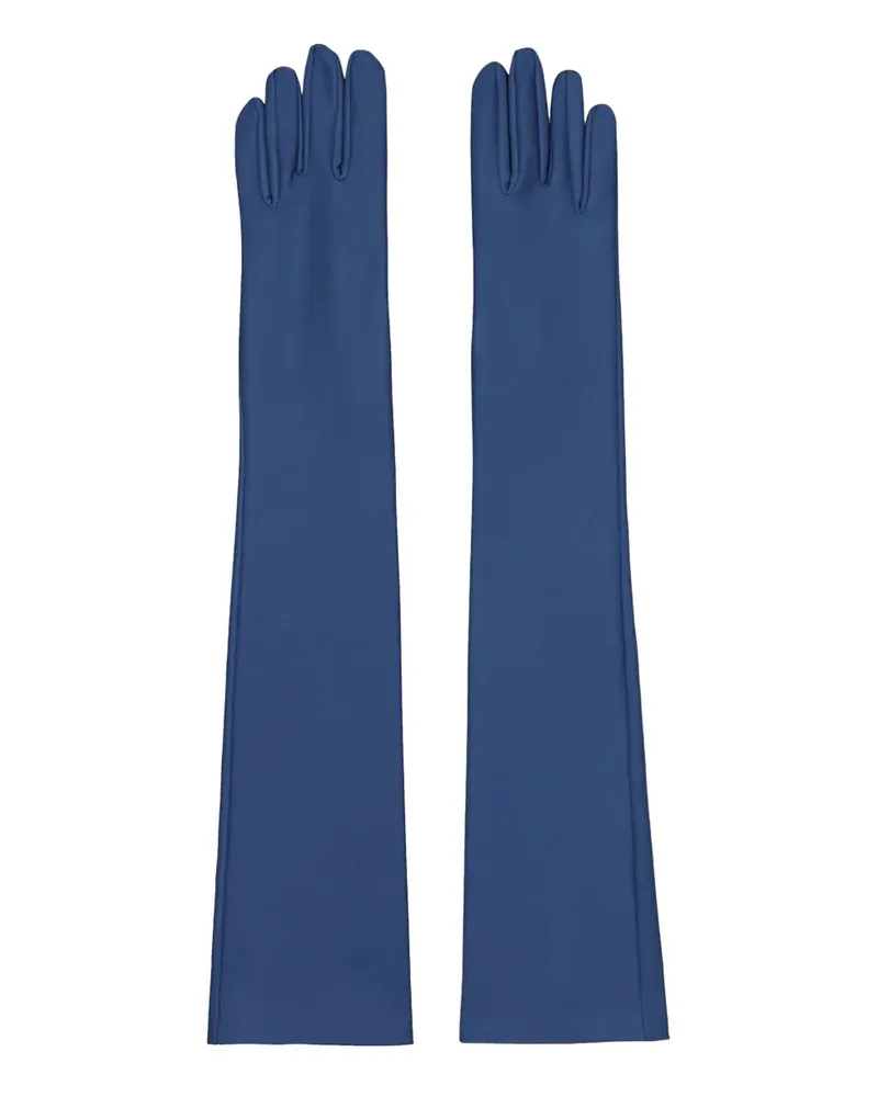 FRANKIE Shop Veneto Leather Gloves - Blau Blau