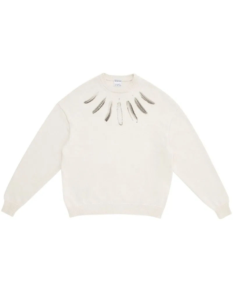 Marcelo Burlon | County of Milan Pullover mit Feder-Print - Weiß Weiß