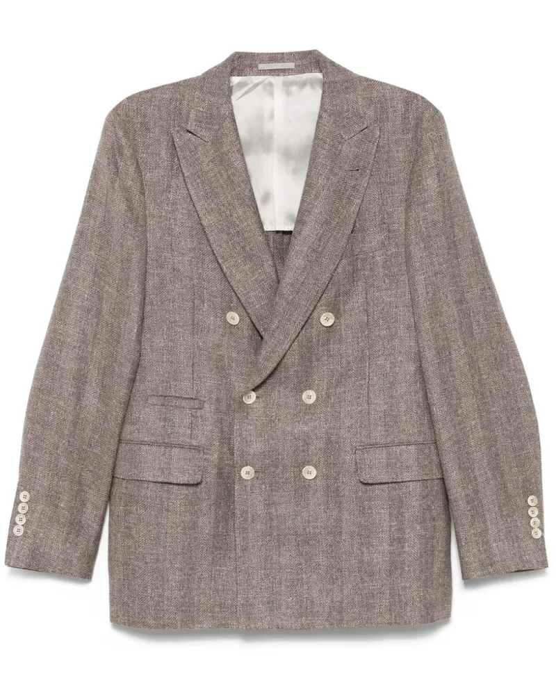 Brunello Cucinelli Doppelreihiges Sakko - Braun Braun